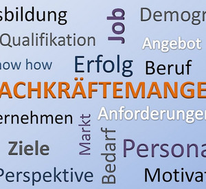 Wortwolke zu Begriffen des Arbeitsmarktes